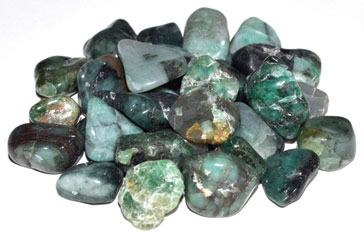 1 lb Emerald tumbled chips 6-9mm - Click Image to Close