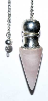 Rose Quartz chambered pendulum - Click Image to Close