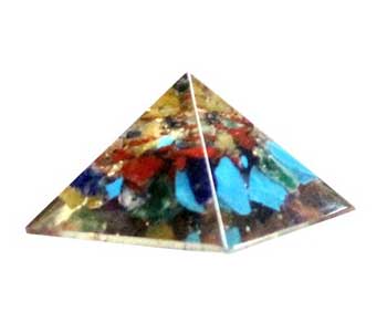 25-30mm Orgone Mixed Stone pyramid - Click Image to Close