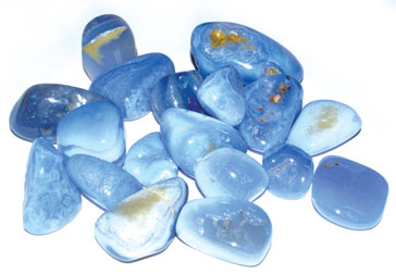 1 lb Agate, Blue Lace tumbled stones - Click Image to Close