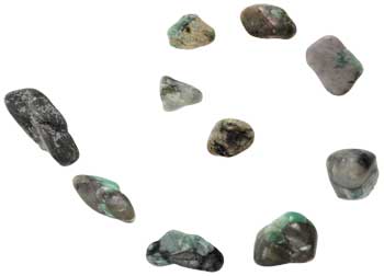1 lb Emerald tumbled stones - Click Image to Close