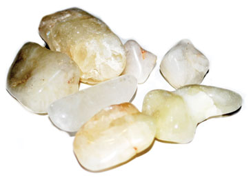 1 lb Quartz, Sulfur tumbled stones - Click Image to Close