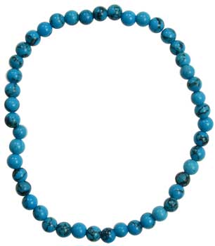 4mm Turquoise stretch bracelet - Click Image to Close