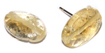 Citrine stud earrings - Click Image to Close