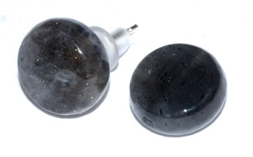 Labradorite stud earrings - Click Image to Close