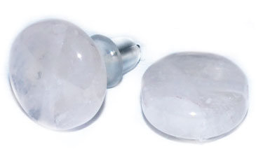 Rose quartz stud earrings - Click Image to Close
