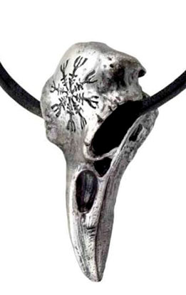 2" Helm of Awe Ravenskull pewter - Click Image to Close