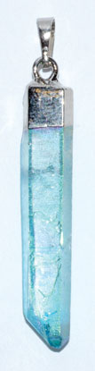 2" Aqua Aura Quartz pendant - Click Image to Close