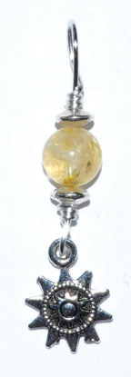 Sun pendant with citrine bead - Click Image to Close