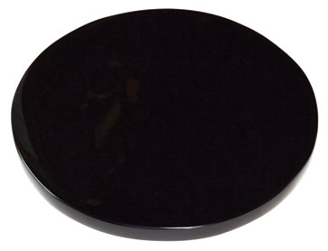 6" Black Obsidian scrying mirror - Click Image to Close