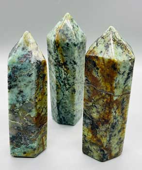 ~4" Turquoise, African obelisk - Click Image to Close