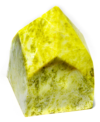Yellow Jade top polished point - Click Image to Close