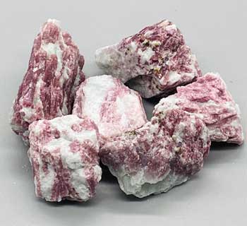 1 lb Tourmaline, Pink with Quartz untumbled stones - Click Image to Close