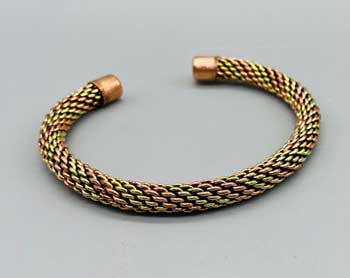 Tri-Tone Copper bracelet - Click Image to Close